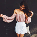 Off shoulder Chiffon Women's Blouse