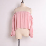 Off shoulder Chiffon Women's Blouse