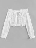 Women's Transparent White Crop Top