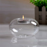 Glass Round Hanging Candle Light Holder