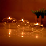 Glass Round Hanging Candle Light Holder