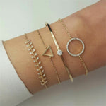 Charm 4 Pcs/set Women's Fashion Gold Bracelets