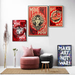 Make Art Not War Wall Art Poster Canvas