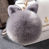 Fur Pom Pom Keychain