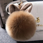 Fur Pom Pom Keychain