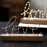 Home Decorative Ornaments LED Lamp Light LOVE Letters