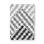 Black and White Stripes Geometric Art Canvas Poster