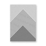 Black and White Stripes Geometric Art Canvas Poster