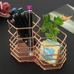 Nordic Simplicity Style Rose Gold Metal Storage Basket