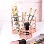 Nordic Simplicity Style Rose Gold Metal Storage Basket