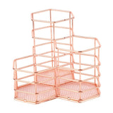 Nordic Simplicity Style Rose Gold Metal Storage Basket