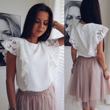 Women's Chiffon Lace Casual Top