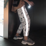 Reflective Harem Casual Gothic Pants for Women