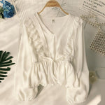 Women's V Neck Lace Blouse