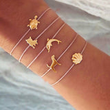 Bracelet Sets Minimalist Hollow Lotus Bangle Bracelets