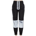 Reflective Fabric Patchwork Harem Pants