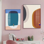 Modern Coloured Cartoon Abstract Poster Canvas