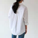 Casual Loose Women's White Shirt