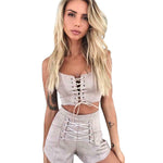 Women 2 Piece Crop top Shorts Set