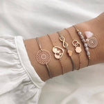 Charm 4 Pcs/set Women's Fashion Gold Bracelets