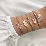 Charm 4 Pcs/set Women's Fashion Gold Bracelets