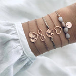 Charm 4 Pcs/set Women's Fashion Gold Bracelets